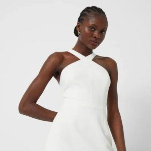French Connection Whisper X Over Halter Neck Dress